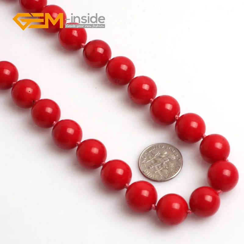 Новое подлинное Южно-морское коралловое ожерелье с круглыми бусинами