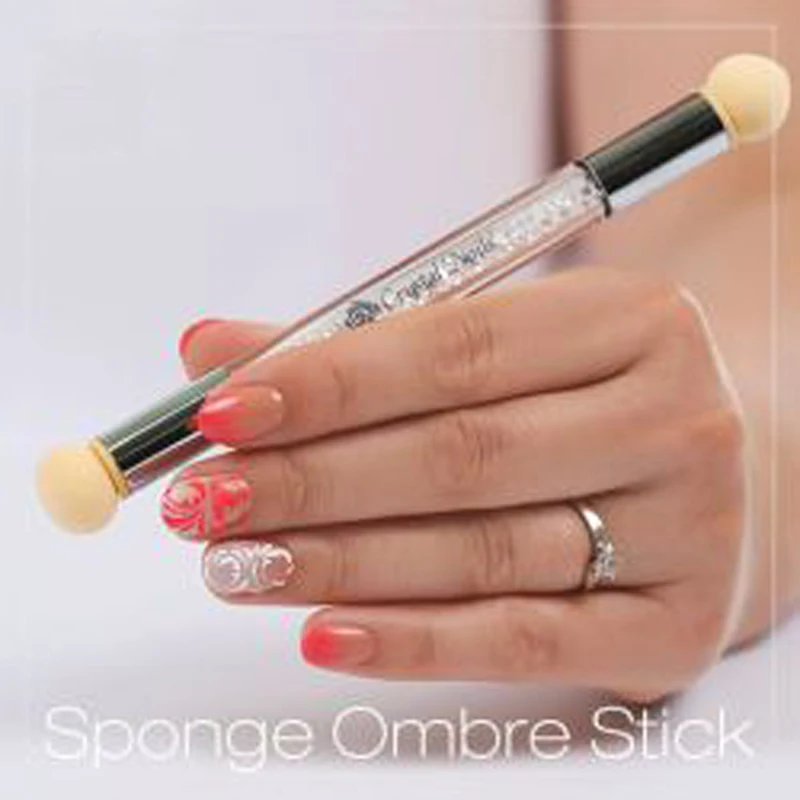 Щетка для ногтей с двойным наконечником Ombre Stick губка дизайна кисть