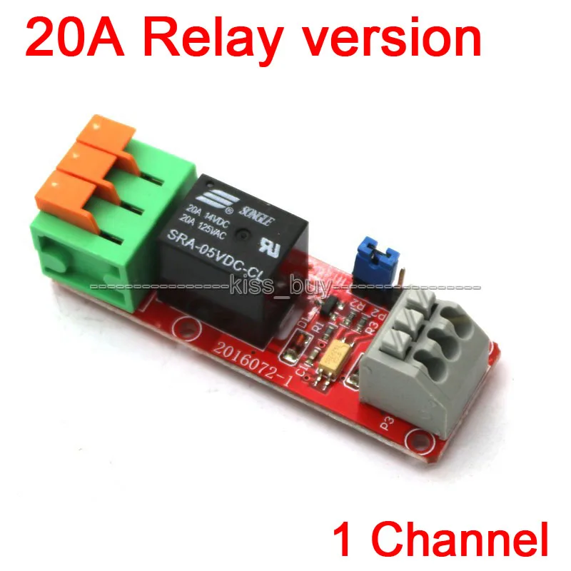 1 канал 20A релейный модуль управления для UNO MEGA2560 R3 Raspberry Pi | Электронные компоненты