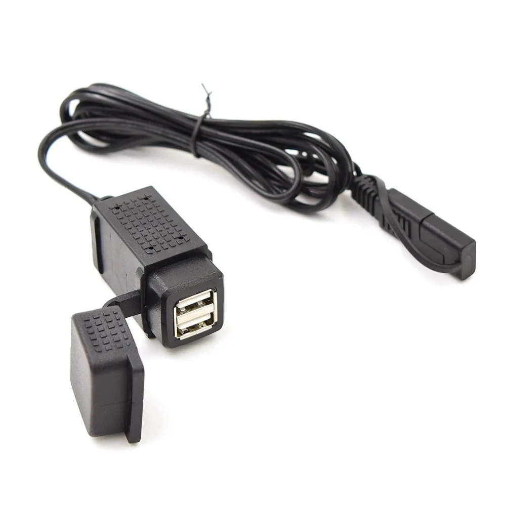 Новый водонепроницаемый мотоциклетный зарядный кабель 2 1 а с двумя USB портами 12 24