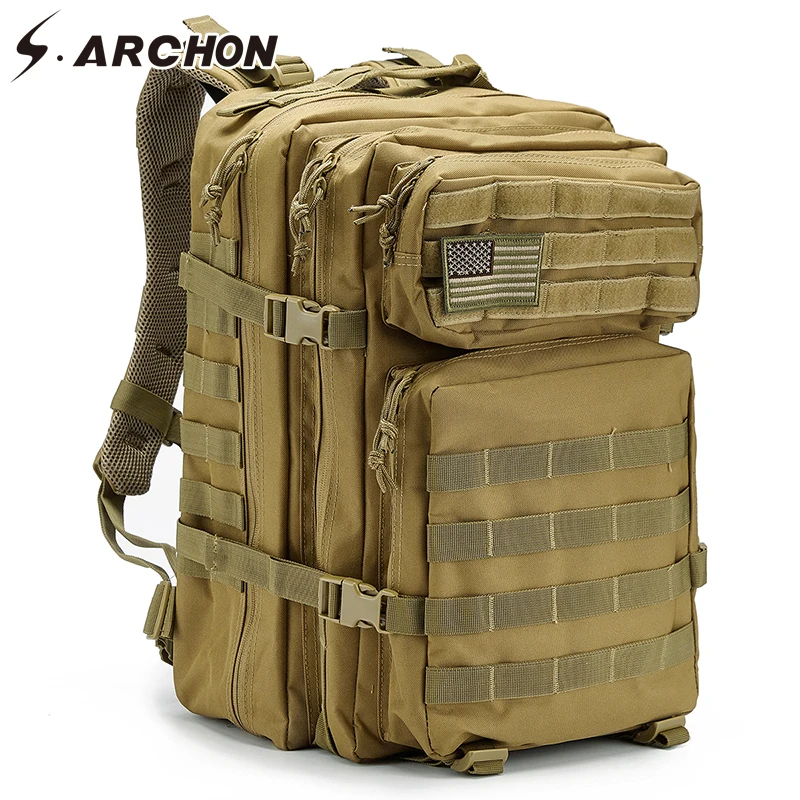 

S.ARCHON Military Backpack Large-Capacity Waterproof Army Molle Bug Out Assault Bag Multifunctional Soldier Battle Field Bag
