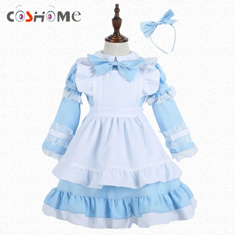 Coshome/женский костюм горничной для девочек косплей Элис костюмы семьи Одинаковая