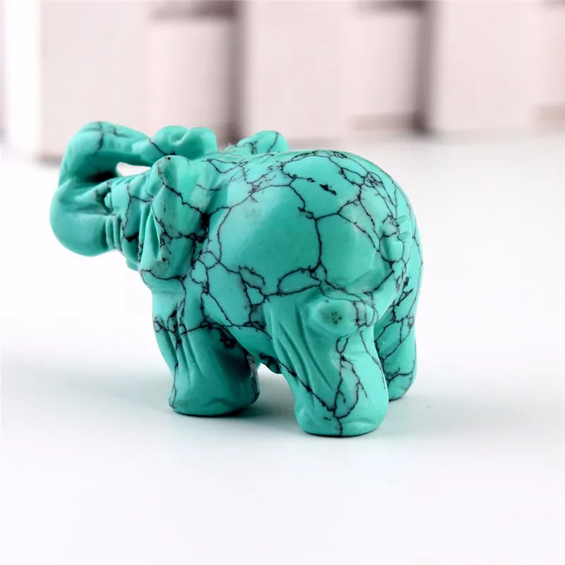 Опал Opalite Тигровый глаз Слон Натурального камня резные 1.5 inch Статуэтка Чакра Бисера Фэн-Шуй Исцеление Кристалл Рейки Бесплатный Чехол