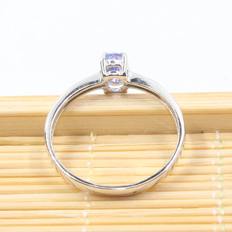 Кольцо из серебра 925 пробы с танзанитом 4 Х6 мм|ring 4|ring forring mm |