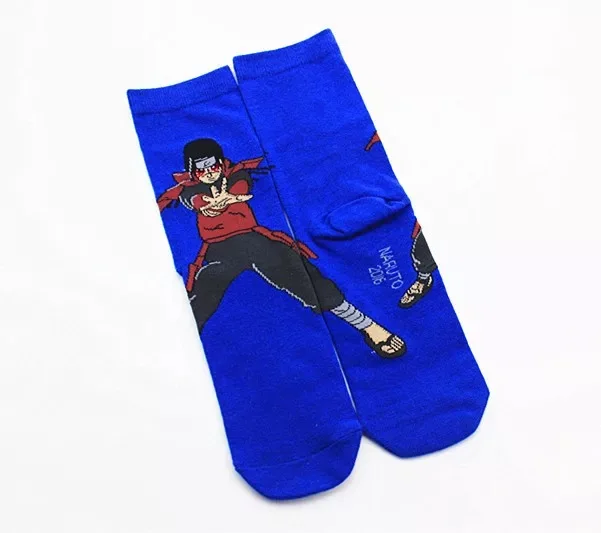 Мужские хлопковые носки всесезонные аниме calcetines Наруто модные хип-хоп забавные