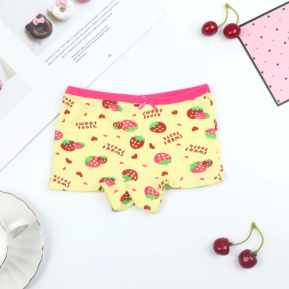 Детское нижнее белье с рисунком милые хлопковые трусы боксеры для девочек
