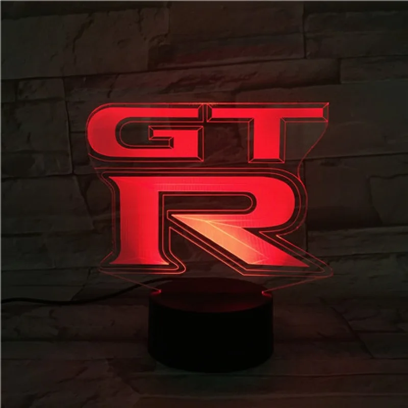 Ночной светильник GTR 3D лампа светодиодный ная многоцветная вспышка светящиеся
