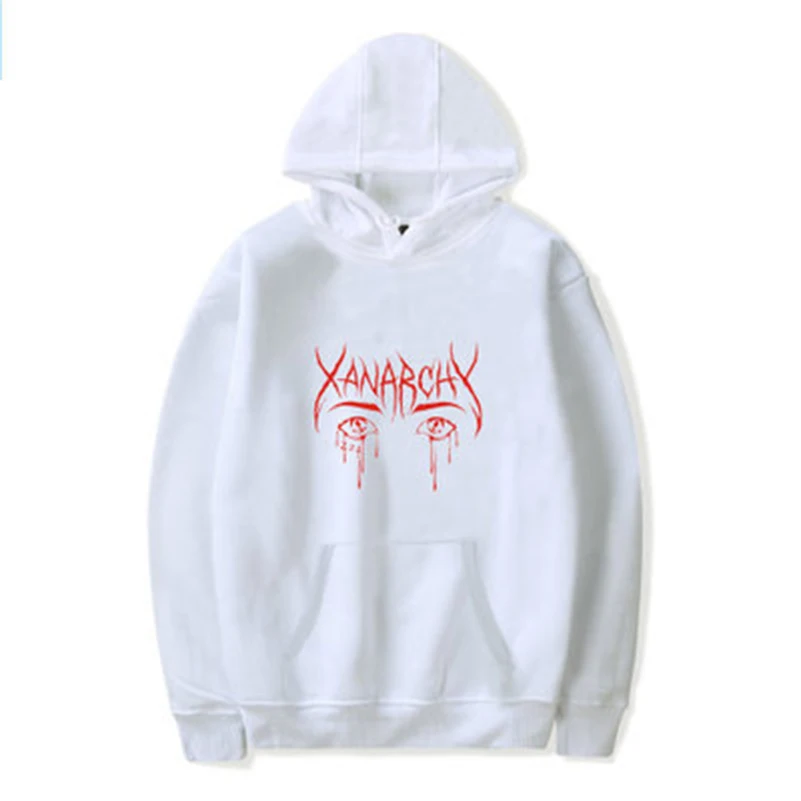 Lil Ксана Xanarchy толстовки Для женщин мужчин хип-хоп Толстовка Кофты Свободные за