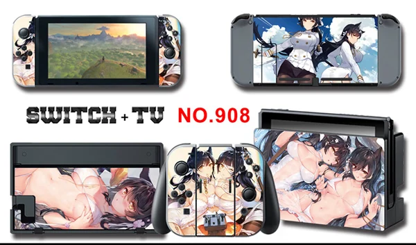 908 Skin Sticker Защитник винил кожи Стикеры для игры PS5 пленка кожи Стикеры для nintendo переключатель НС консоли+ контроллер+ подставка держатель стикеры s - Цвет: 908 Skin Sticker