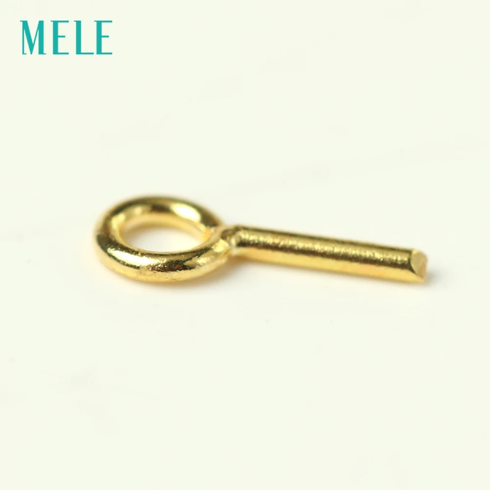 Меле настоящая 18K godl Подвеска застежка 5mmX0.55mmX2.3mm 0 024g ювелирные аксессуары |
