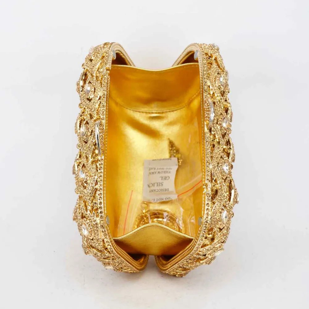 Элегантные сверкающие вечерние клатчи с золотистыми и серебристыми кристаллами