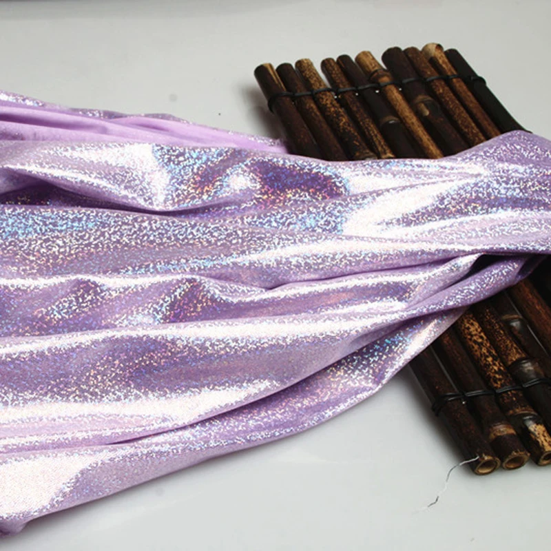 Красочные лазерные ткани Красивые 100*150 см привлекательные украшения блестящая