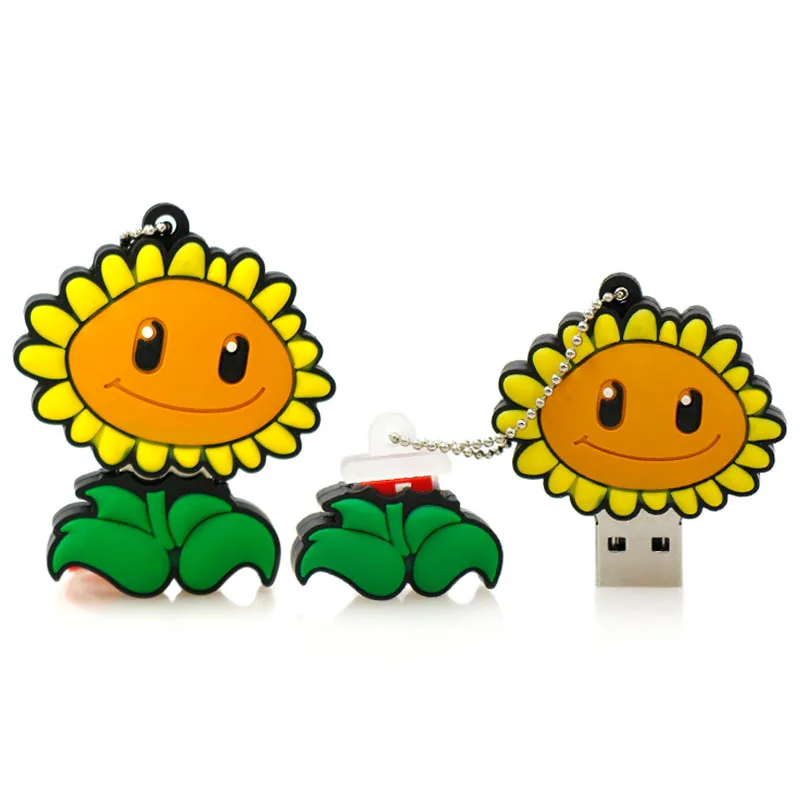 Amthin pendrive Мультяшные растения и зомби 4G 8G 16G 32G USB2 usb флеш накопитель силиконовая