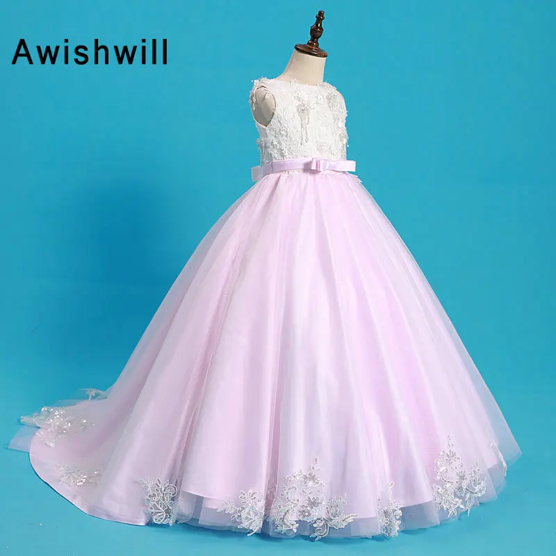 Реальное изображение коллекция 2020 года Платья с цветочным узором для девочек на
