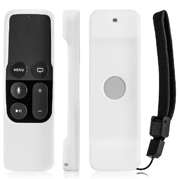 White HobbyLane силиконовый защитный чехол с ремешком для Apple tv 4-го поколения 4 для Siri пульт дистанционного управления d29 - Цвет: White