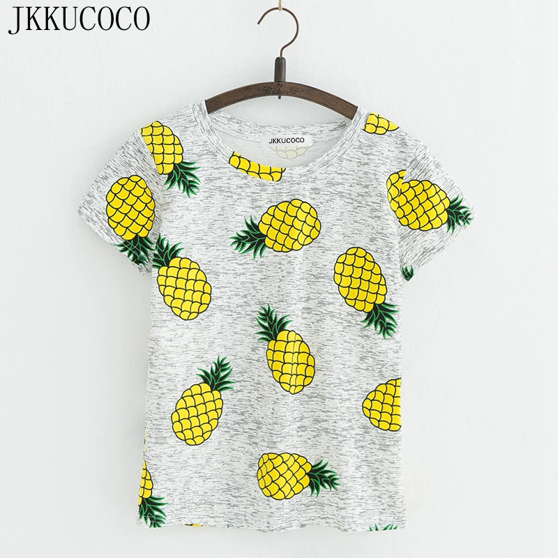 JKKUCOCO Hot Style ice-lolly Print Tees Short Sleeve T-shirt Women t shirt Summer Cotton t-shirt Tops Causal t-shirts | Женская одежда