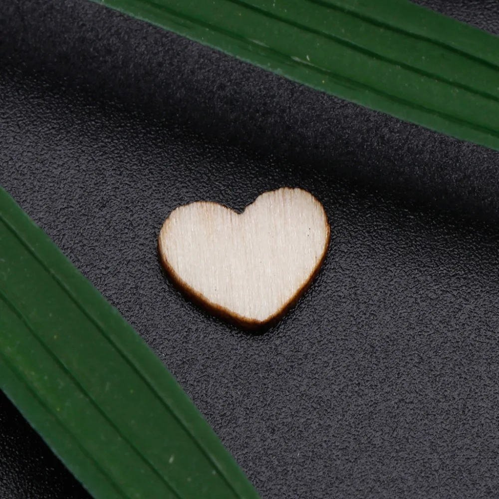 100pcs Rustic Wooden Wood Love Heart Wedding Supplies Table Scatter Decoration DIY Crafts | Дом и сад