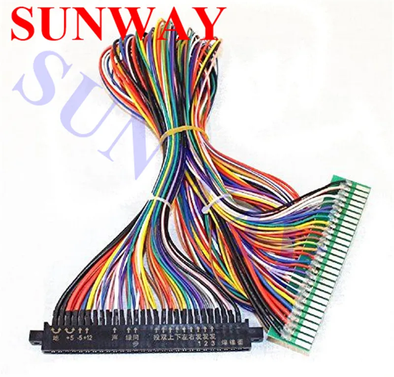 Полная 56-контактная 100 см Jamma Extender-проводка для аркадной игровой платы JAMMA Cabinet Wire Wiring Harness Loom Arcade PCB Board On.