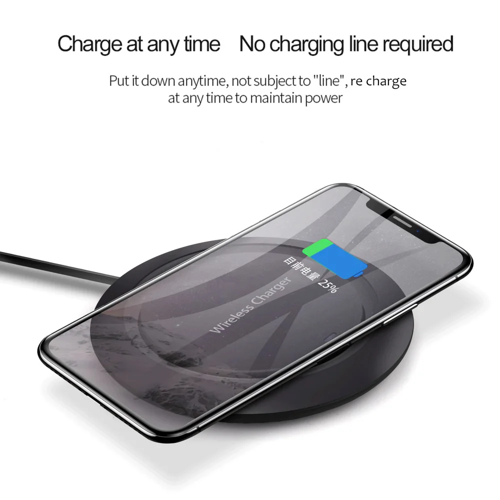 FDGAO Qi Беспроводное зарядное устройство зарядного устройства для iPhone 11 Pro X XR XS MAX 8 samsung S9 S10 Note 10 9 8 10 Вт беспроводное индукционное зарядное устройство
