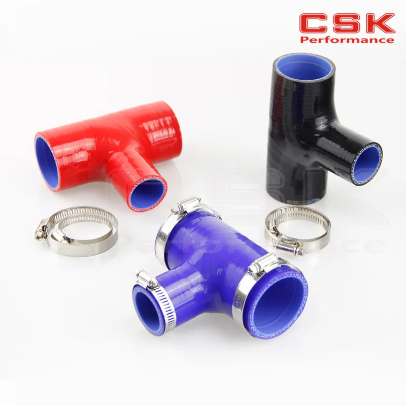 Силиконовый шланг Т-образный от 51 до мм + Т-образная труба для 35 ID BOV 3 зажимы |