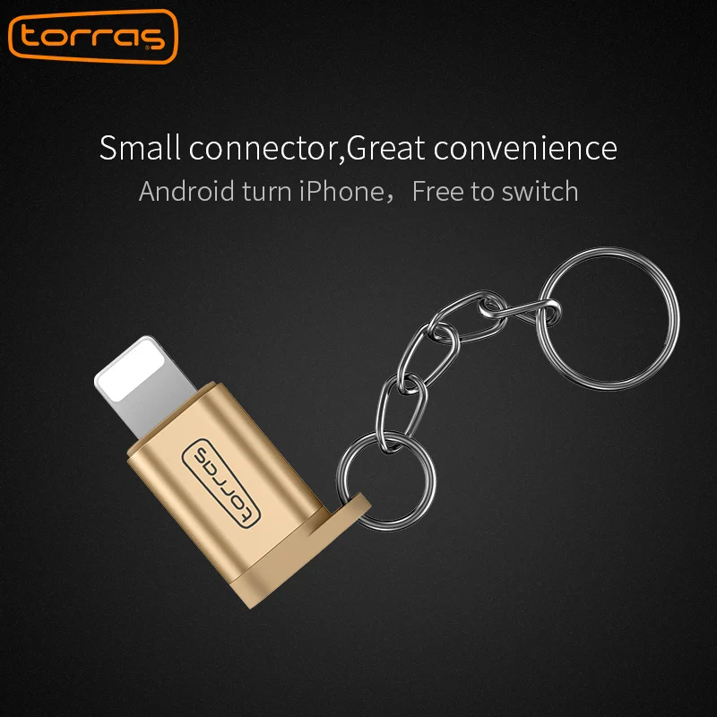 TORRAS Micro USB Female To 8Pin Male Adapter Sync And Charging For iPhone 5 5s SE 6 6S Plus Converter Data Charger | Мобильные