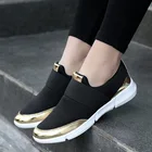 Женские кроссовки без шнуровки, золотистыеСеребристые повседневные туфли с вулканизированной подошвой, лето 2022