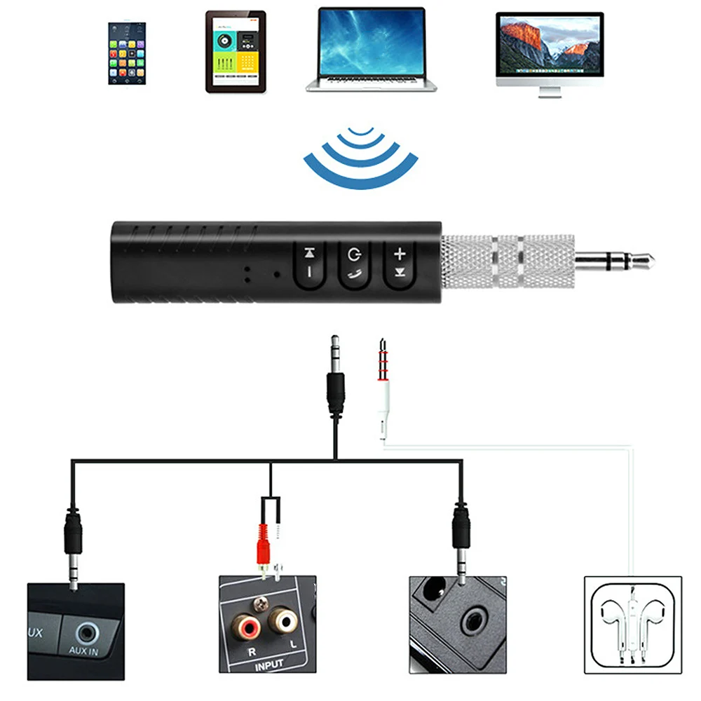 Высококачественный Bluetooth Aux 3 5 мм разъем автомобильный комплект громкой связи