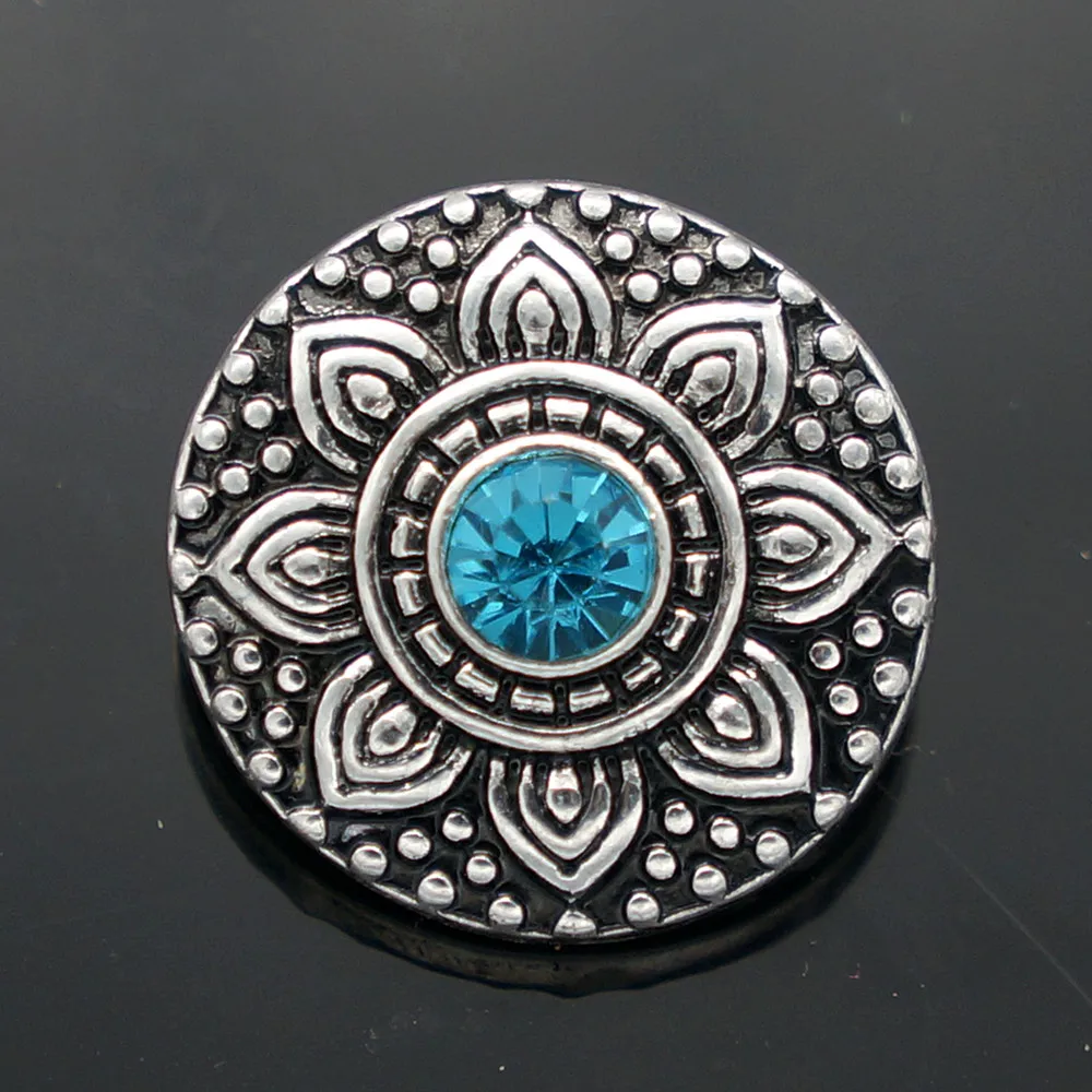 KZ1093 Hot sale beauty pattern flower 18MM snap buttons fit bracelet jewelry wholesale | Украшения и аксессуары