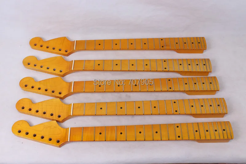 5 шт. желтый Электрогитара шеи Высокое качество пламя сделано и клен гриф|maple