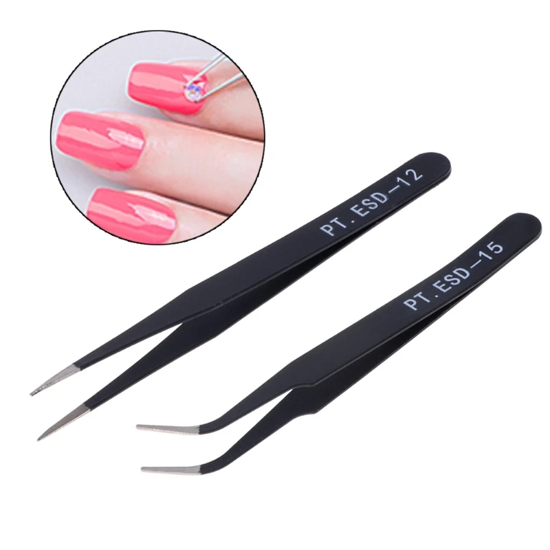 2 шт. из нержавеющей стали инструменты для наращивания ресниц Пинцет кусачки