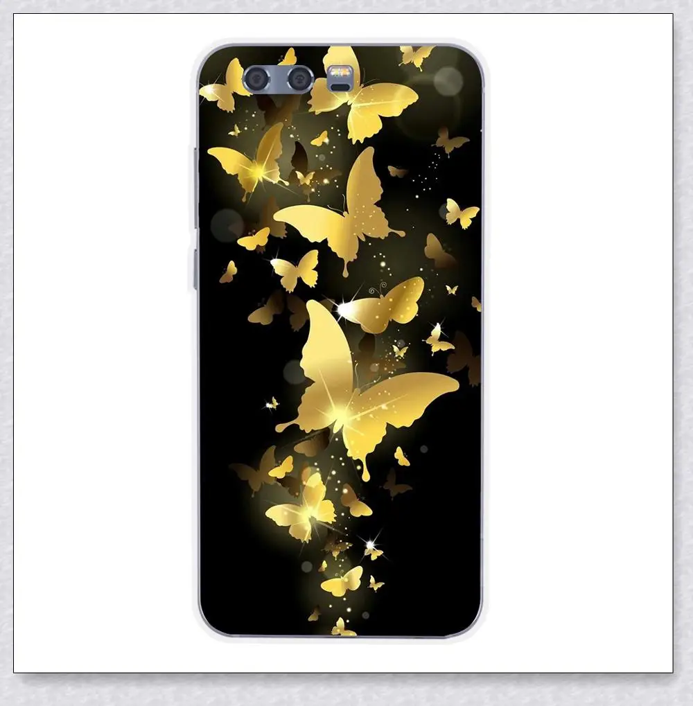 butterfly Чехол для huawei Honor 9, чехол из мягкого ТПУ силикона, крутая Роскошная защитная задняя крышка для huawei Honor 9, Премиум чехлы для телефонов, Capas - Цвет: butterfly