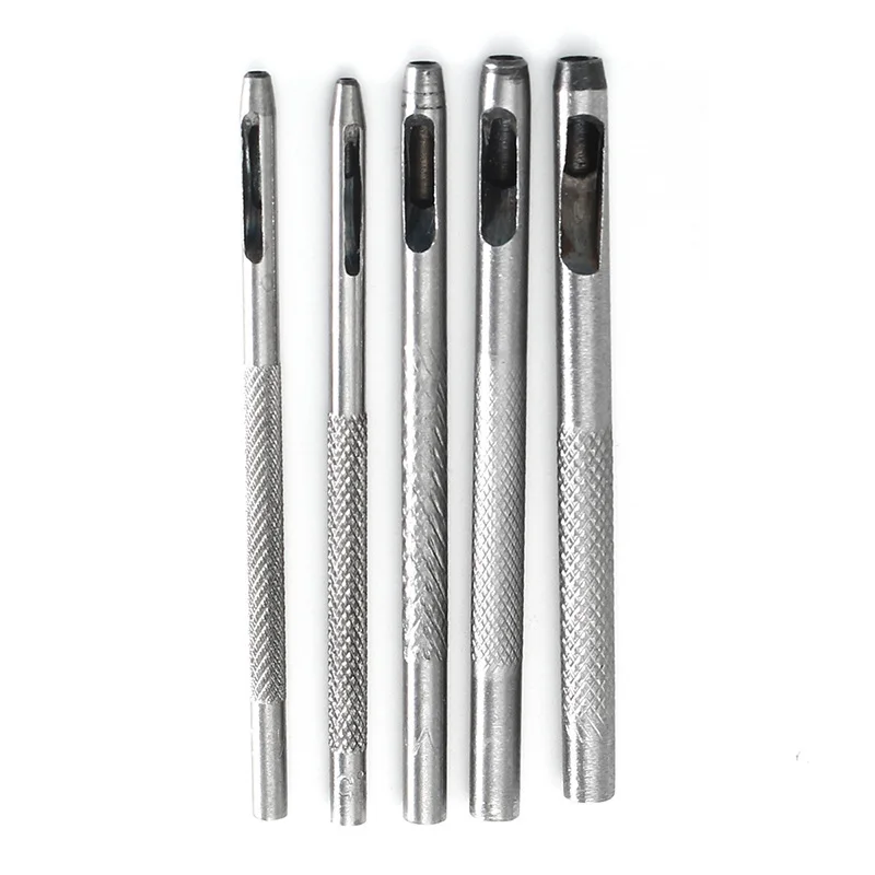 5 Pieces Round Steel Hollow Punch Set Leather Craft Hole Tools for with A Box1.5/2.0/3.0/3.5/4.0mm|Наборы инструментов для