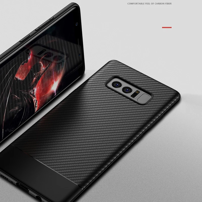 Чехол toraise для Samsung Note 8 роскошный мягкий силиконовый чехол из углеродного волокна