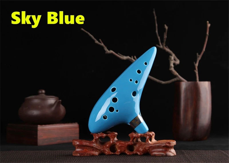 12 отверстий Ocarina Alto C key Flute музыкальный инструмент ручной работы Zelda Керамическая