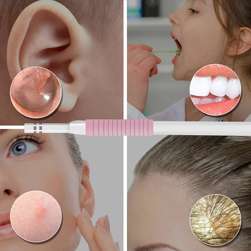 5.5mm Lens Ear Cleaning Endoscope 4.3 Inch HD Display Screen Visual Spoon Visible Tool with 6 LEDs | Красота и здоровье