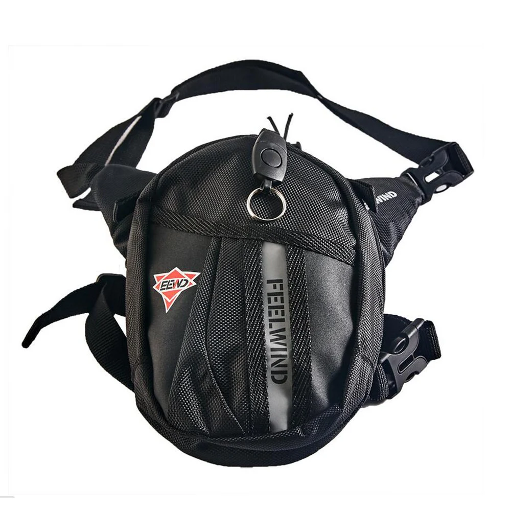 Поясная сумка с откидной ногой для мотоцикла велосипеда поясная черного цвета |