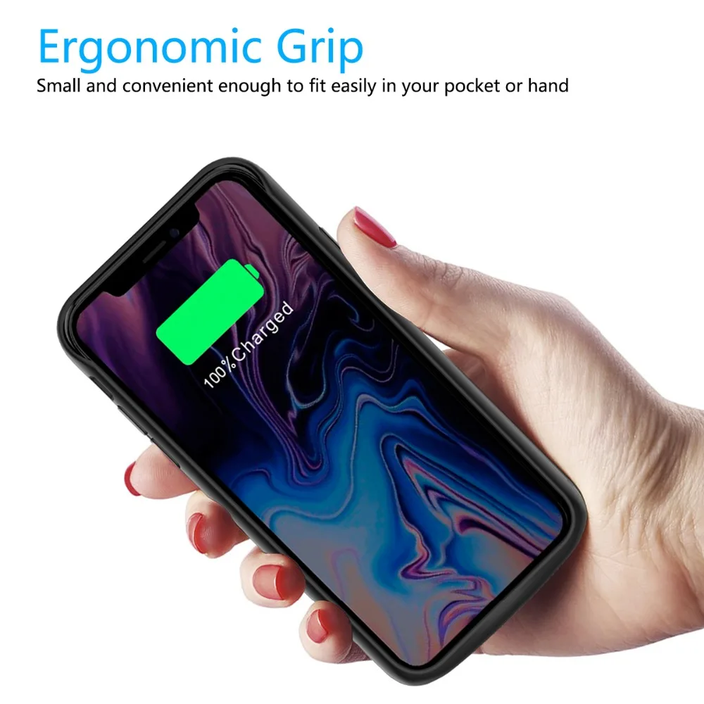 Для iphone Xr XR 2018 чехол для аккумулятора 6000 мАч портативное Внешнее зарядное