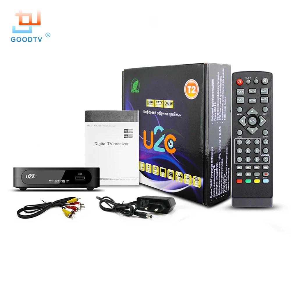 телевизор DVB T2 Tv Box HD Цифровой U2C Телеприставки с USB & Интерфейс HDMI ТВ Приемник
