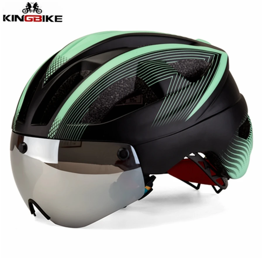KINGBIKE Детский велосипедный шлем с Магнитные очки Сверхлегкий интегрированный