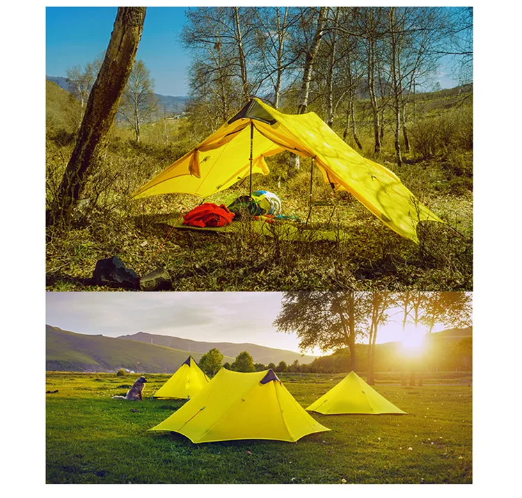 LanShan 2 3F UL GEAR 2 человека 1 человек Открытый Сверхлегкий Кемпинг палатка 3 сезона 4 сезон профессиональная 15D Silnylon бескаркасная палатка