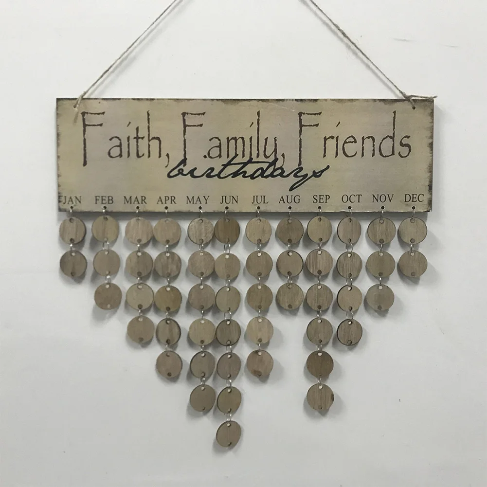 Дерево Семья Друзья День рождения доска напоминаний висит календари DIY Craft|Ловцы