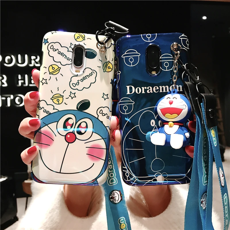 Для Oneplus 6 T Doraemon мультяшный чехол милая мягкая задняя крышка для One plus T/1 + blue ray