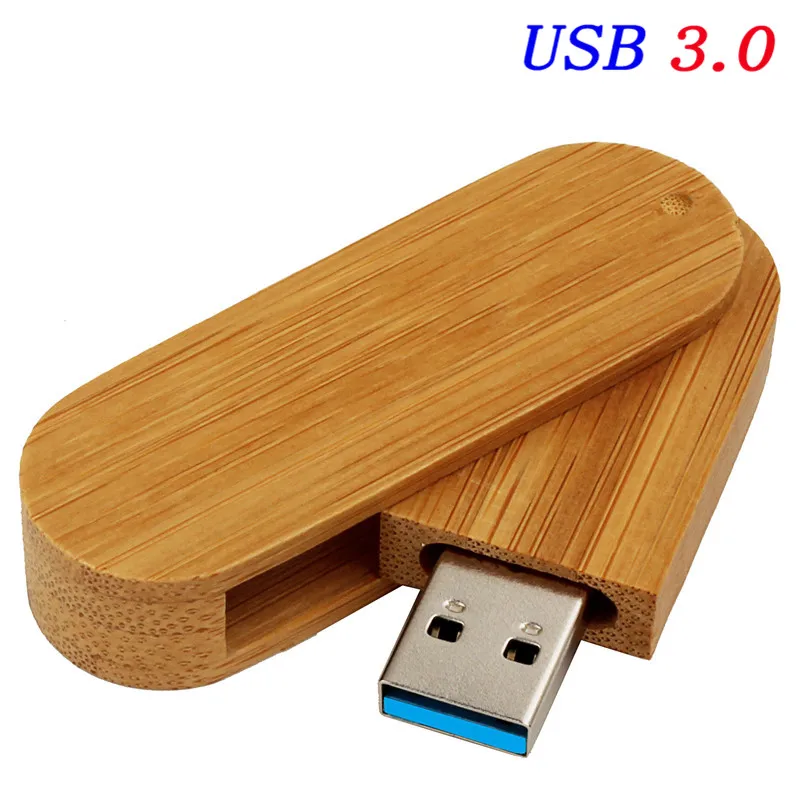 JASTER USB 3,0 лого заказной вращающийся деревянный USB флэш-накопитель Флешка карта памяти, Флеш накопитель 4 ГБ 16 ГБ 32 ГБ 64 Гб usb creativo - Цвет: Carbonized bamboo