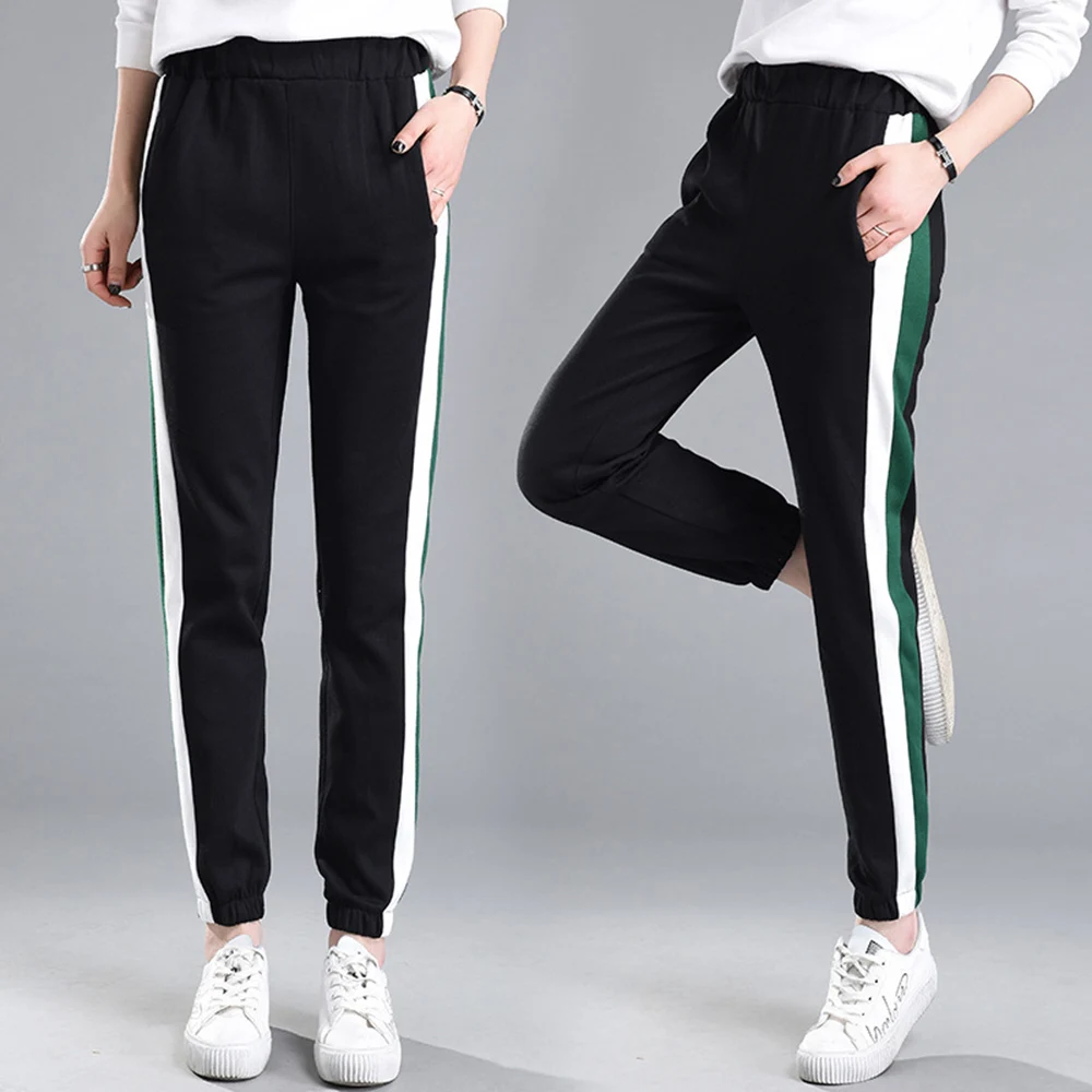 2018 Fashion Hot Harem Pants Slim Trousers High Waist Striped Design Visually Elongate Leg Pant Thin Pencil Casual | Женская одежда