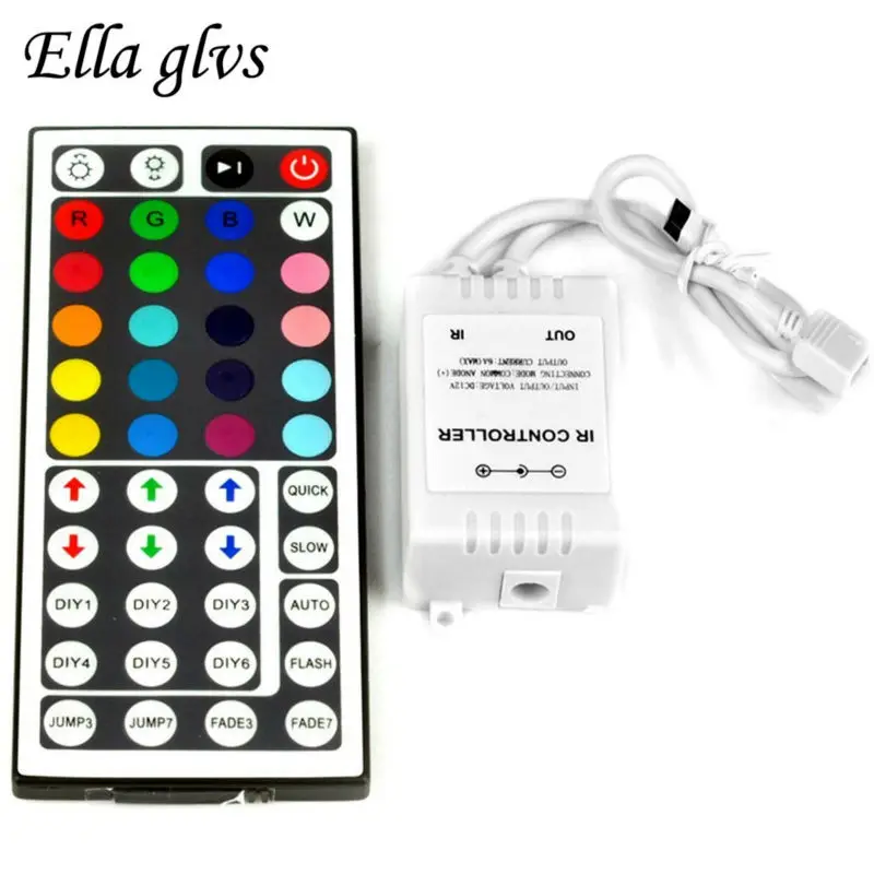 

LED RGB Controller DC12V 6A 44 Key IR Remote Controller For SMD 3528 5050 2835 LED Strip Lights Tape Ribbon mini IR Remote