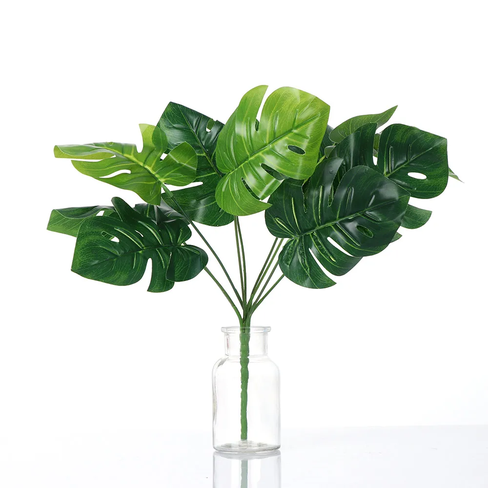 Искусственные растения зеленые листья в форме Панциря Черепахи Сад домашний