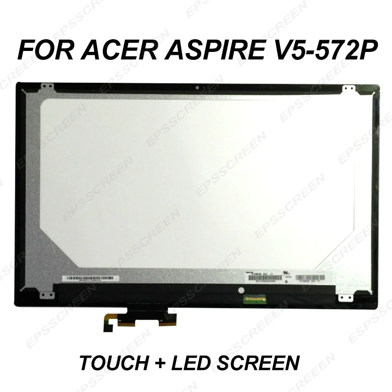 Замена 15,6 дюймов для acer Aspire V5-572P SERIES V5-572P-4853 V5-572P-4429 4824 Сенсорная панель дигитайзер дисплей Переднее стекло экран
