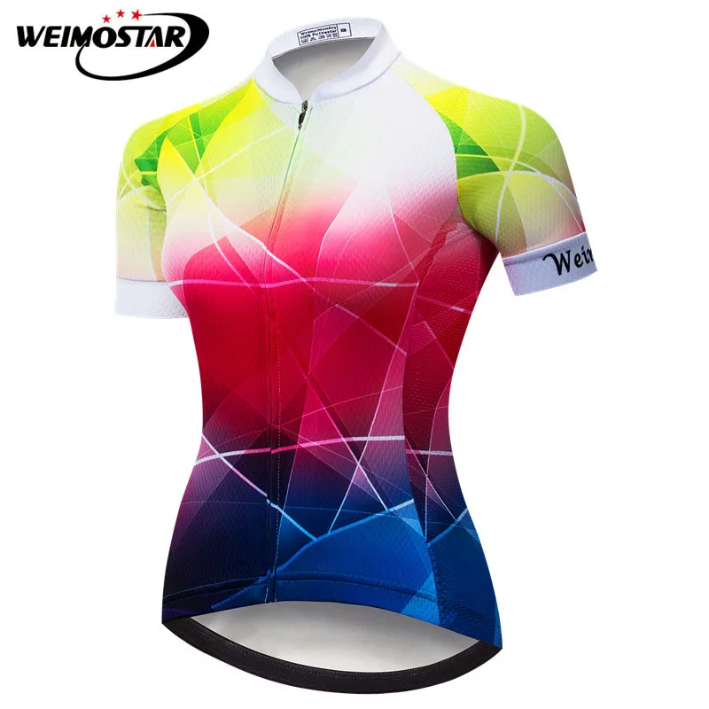 Летняя женская велосипедная Джерси Weimostar с коротким рукавом 2021 Pro командная