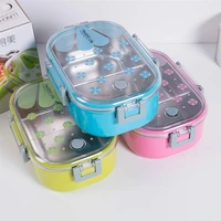 stainless steel leakproof lunch box rectangle insulated bento box food container for adults kids food storage container 980ml