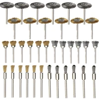 jewelry tools 36pcs steel brass wire wheel brushes buffing drill bit tools grinder welding polishing cups dremel rotary